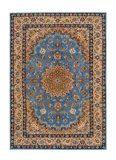 Tapis d'Ispahan du milieu du 20e siècle avec rehauts de soie ( 3'6" x 5'2" - 107 x 158 )