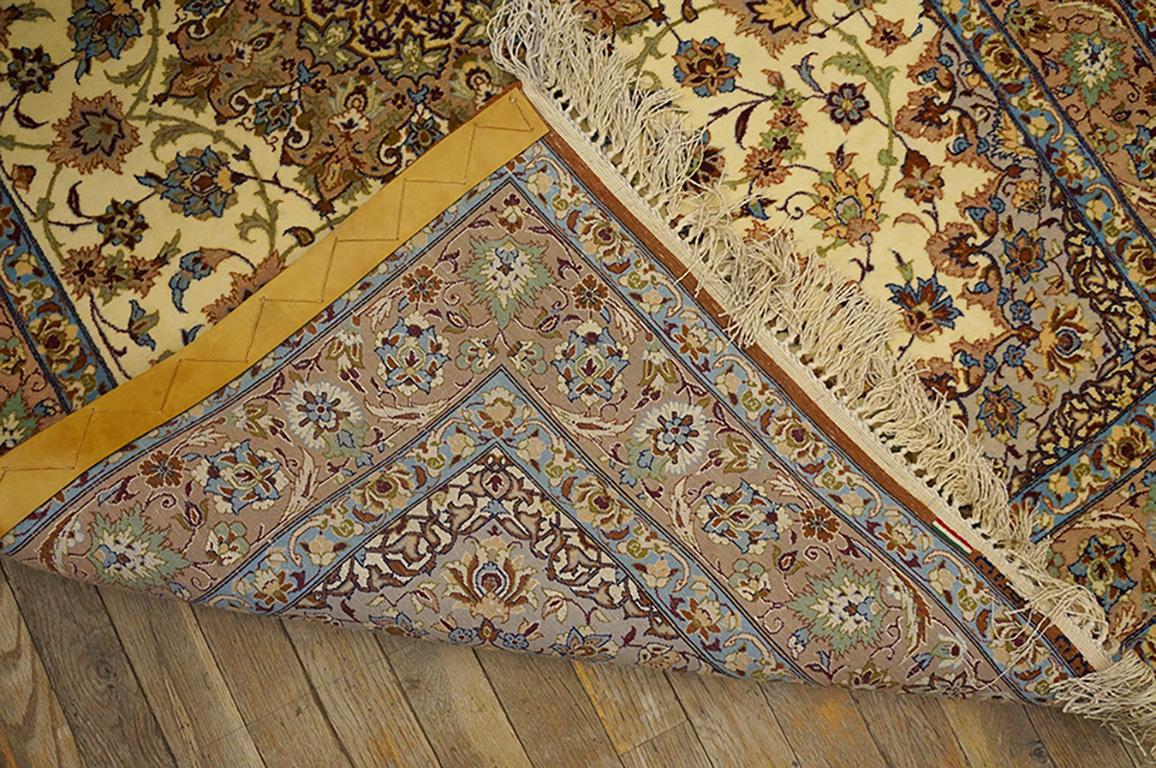 Mid 20th Century Isfahan Carpet with Silk Highlights ( 3'8