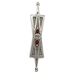 Coffret Mezuzah en argent israélien du milieu du 20e siècle