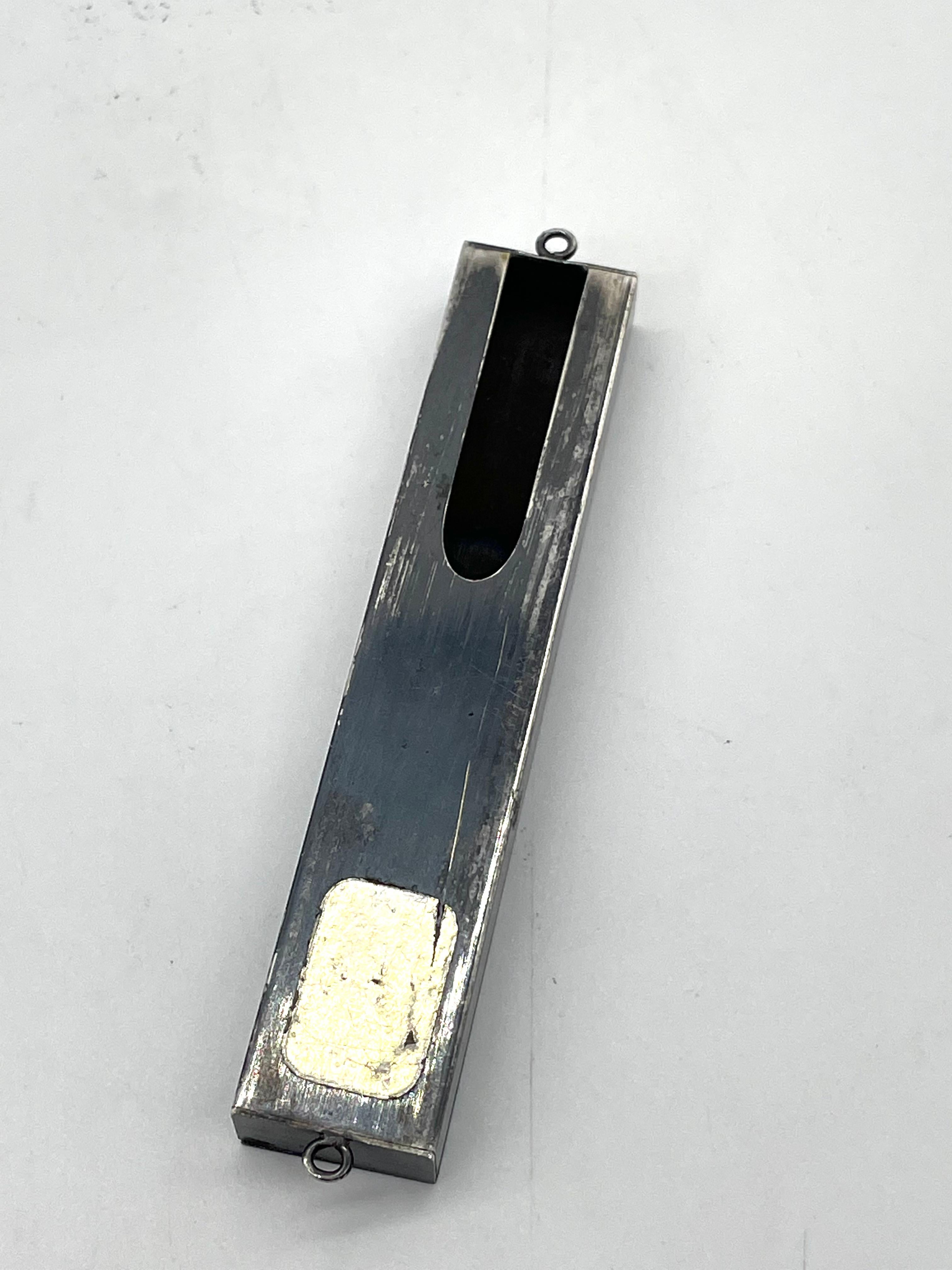 Mid-20th Century Israeli Silver-Plated Mezuzah Case by Israel Hadany 2