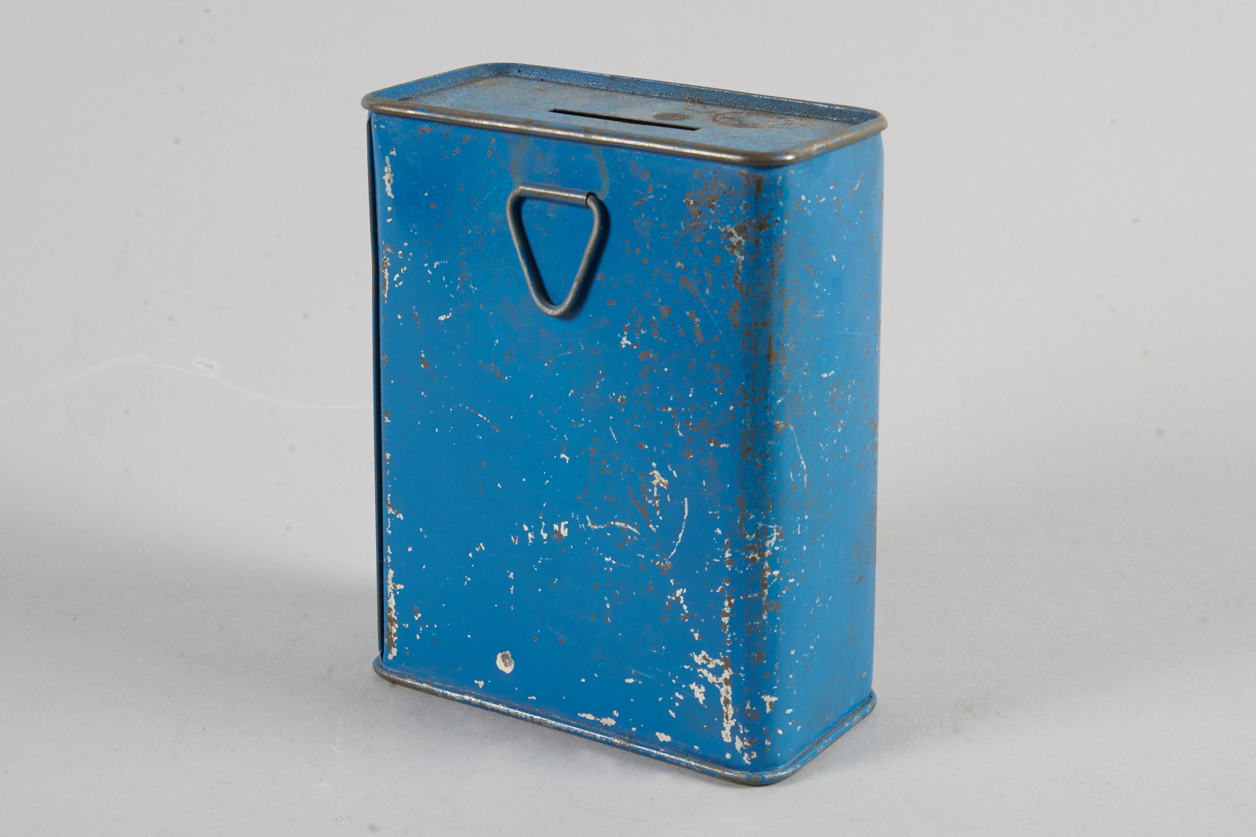 Metal Mid-20th Century Israeli Tin Charity Box