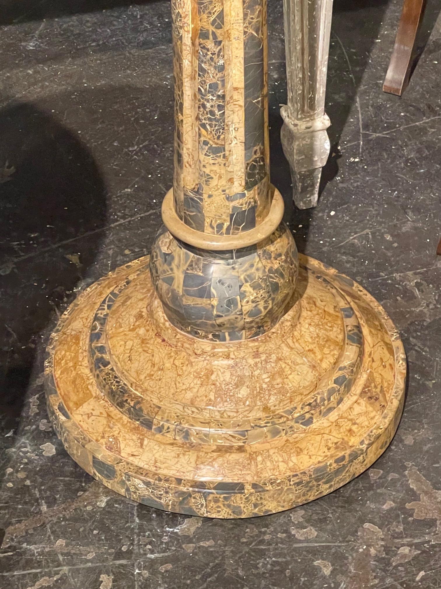 Mid 20th Century Italian Art Deco Marble Floor Lamp In Good Condition For Sale In Dallas, TX