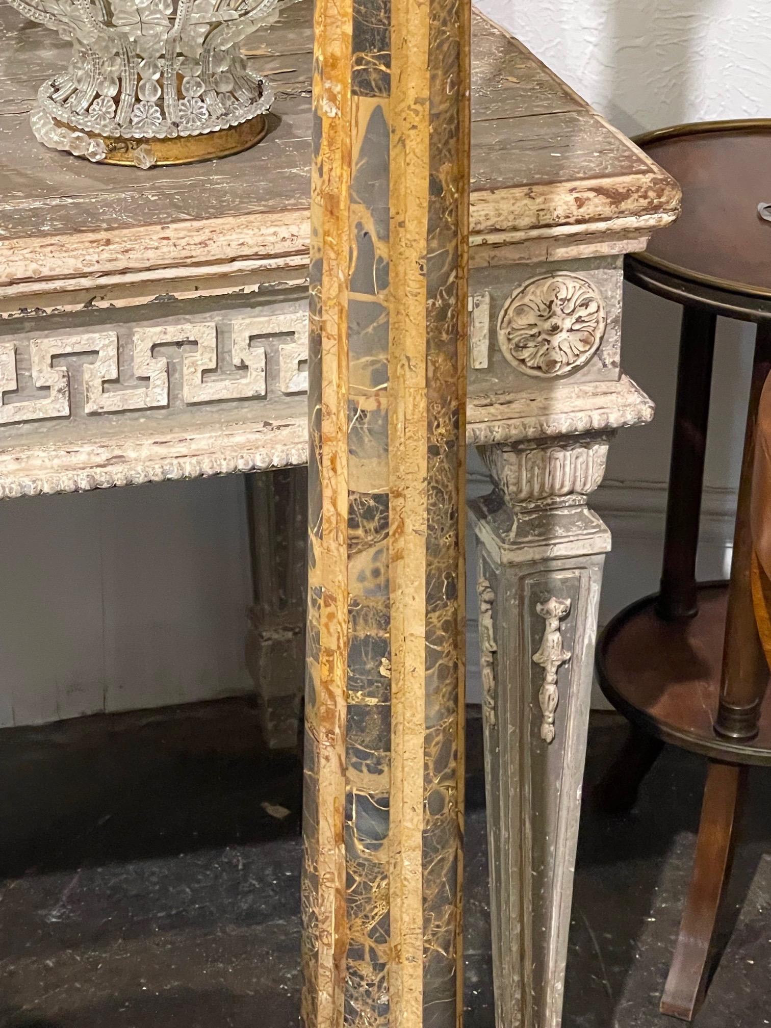 Mid 20th Century Italian Art Deco Marble Floor Lamp For Sale 1