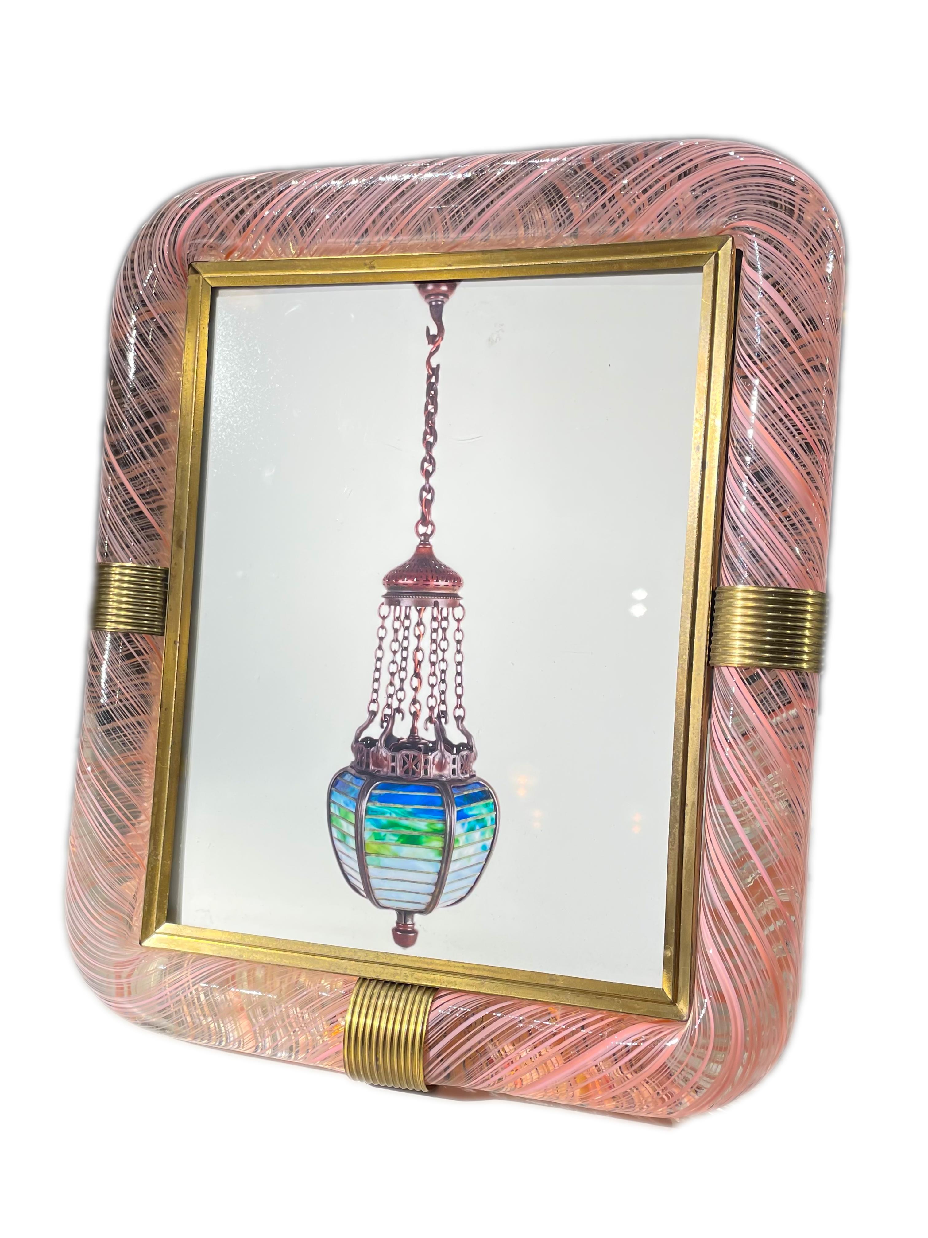 Italienischer Kunstglas-Bilderrahmen aus der Mitte des 20. Jahrhunderts für Venini von Carlo Scarpa im Zustand „Gut“ im Angebot in Englewood, NJ