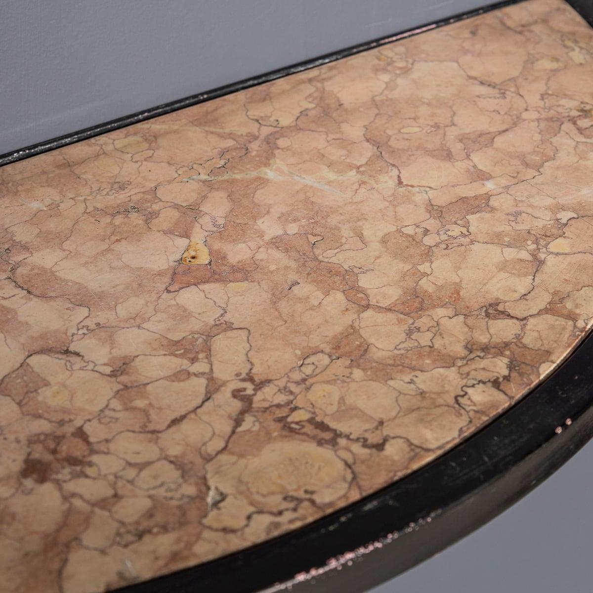 Miroir à cadre en métal noir et console en laiton, Italie, milieu du XXe siècle, c.1950 en vente 4