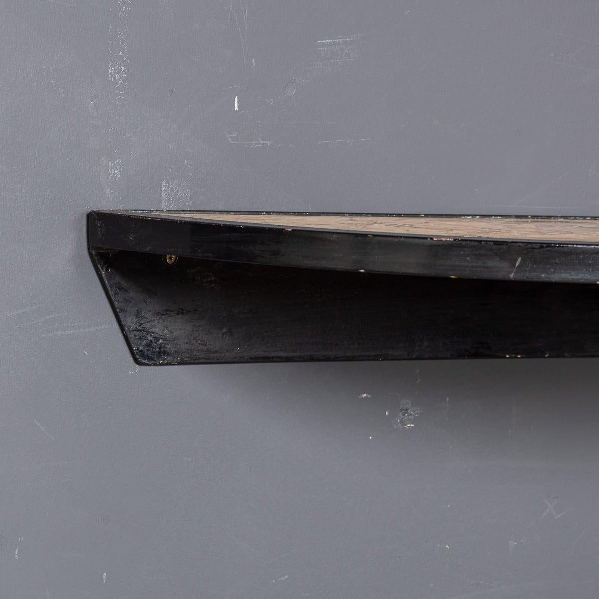 Miroir à cadre en métal noir et console en laiton, Italie, milieu du XXe siècle, c.1950 en vente 5