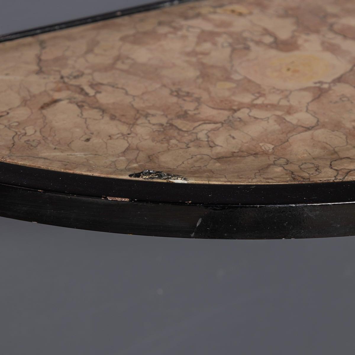 Miroir à cadre en métal noir et console en laiton, Italie, milieu du XXe siècle, c.1950 en vente 1