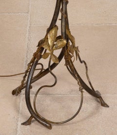 Mid-20th Century Italian Brass Chestnut Floor Lamp