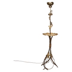 Mid-20th Century Italian Brass Chestnut Floor Lamp