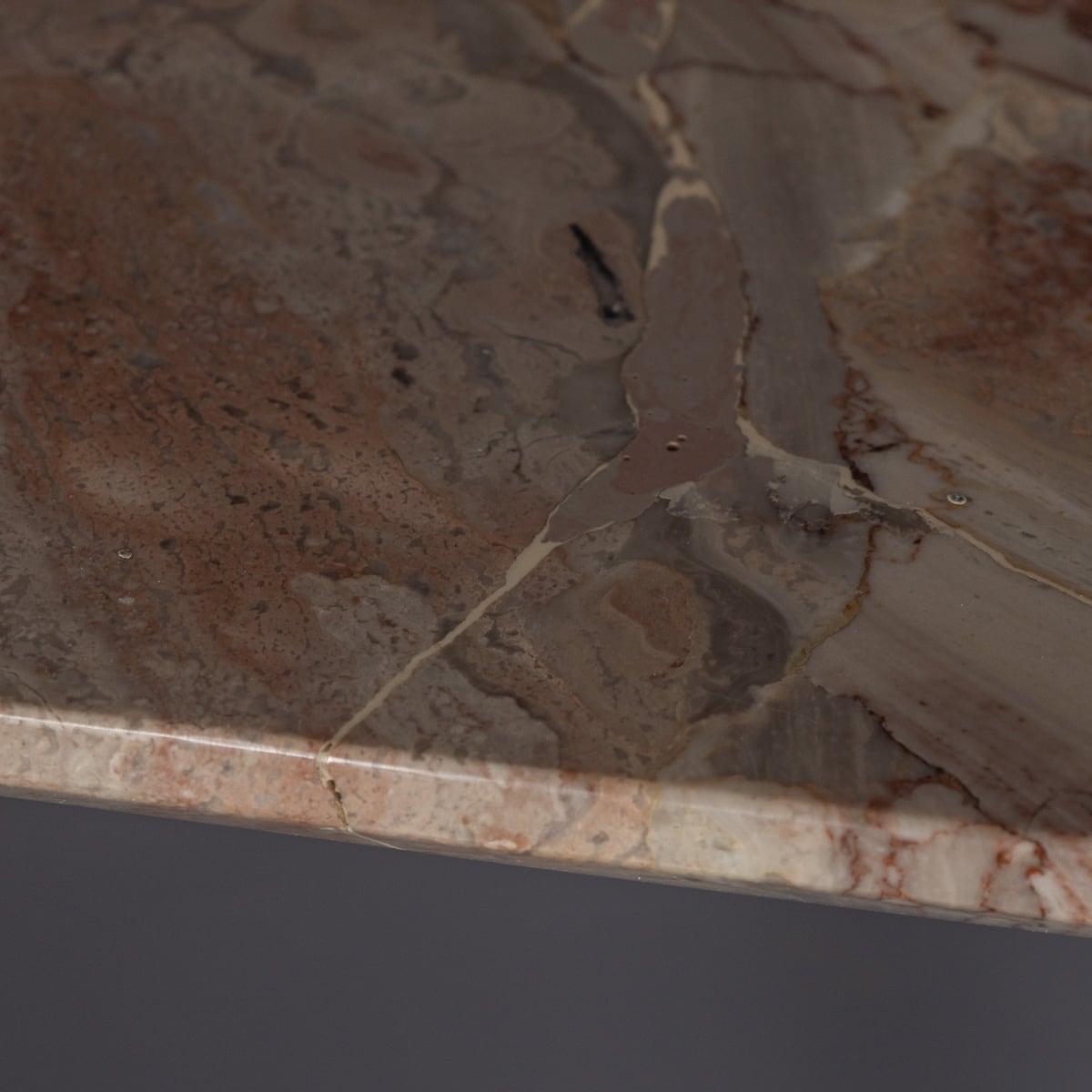 Console in ottone e marmo della metà del XX secolo con specchio c.1950 in vendita 6