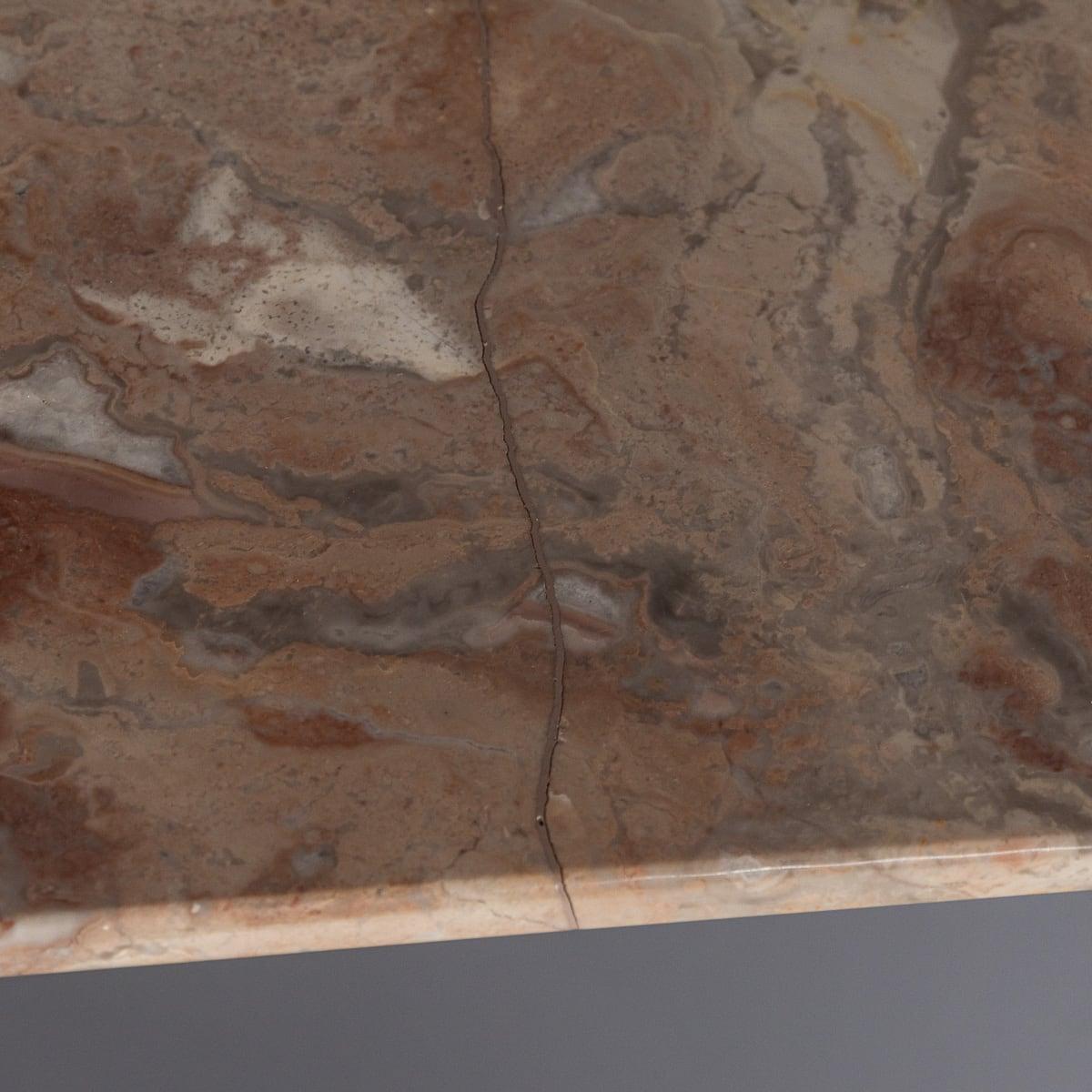 Console in ottone e marmo della metà del XX secolo con specchio c.1950 in vendita 10