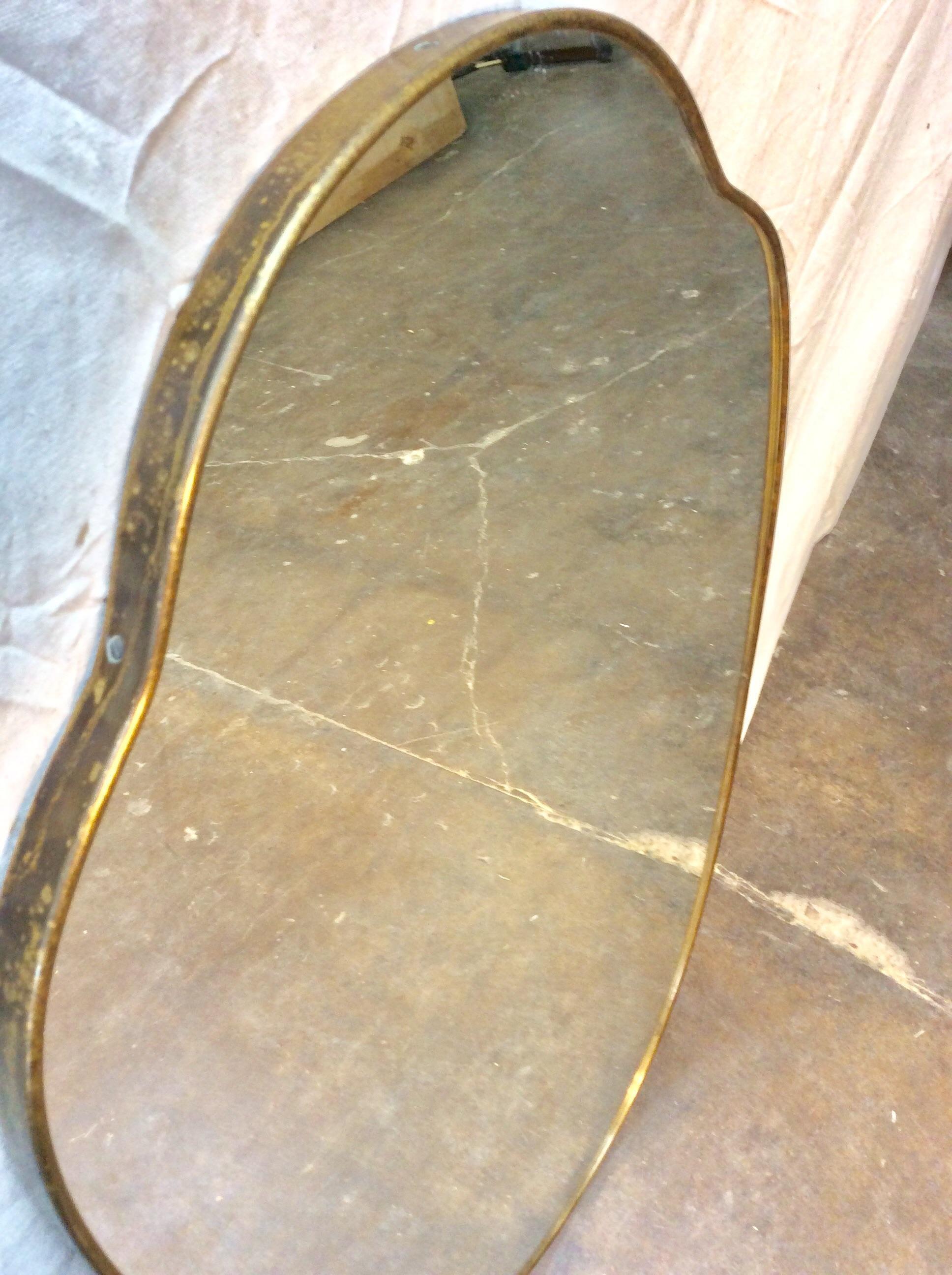 Mid-20th Century Italian Brass Mirror 1