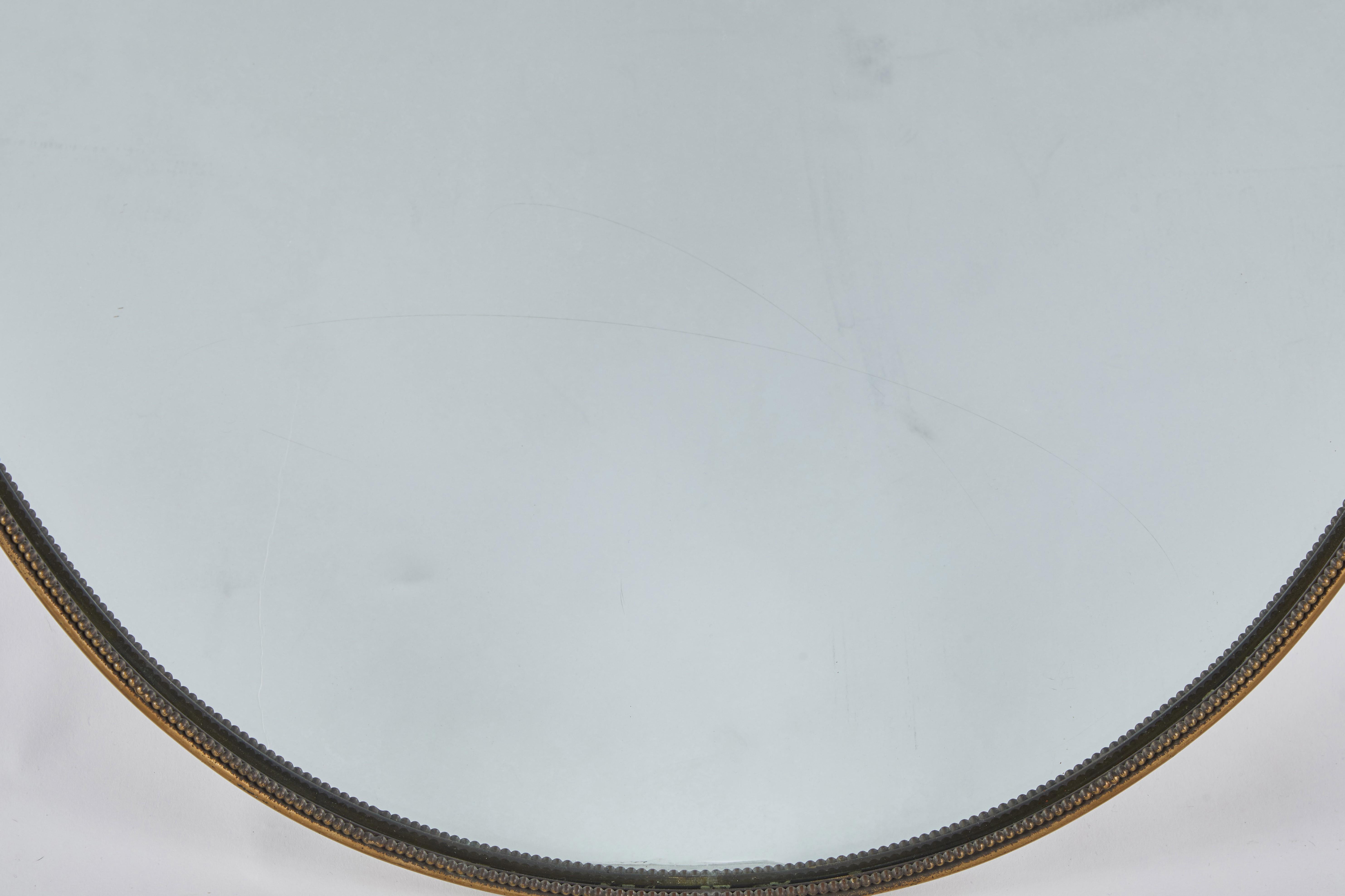 Mid-Century Modern Mid-20th Century Italian Brass Shield Mirror