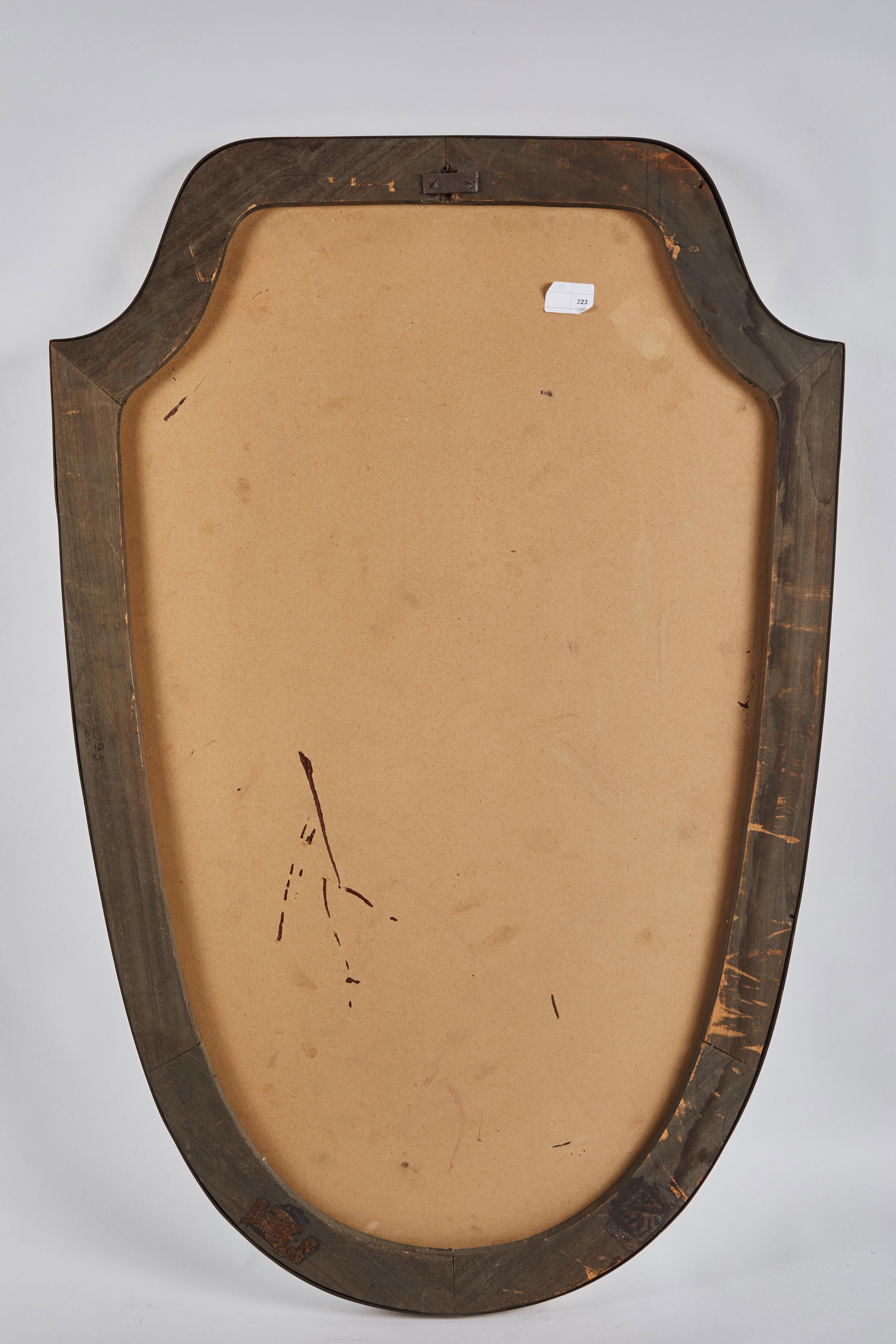 Mid-20th Century Italian Brass Shield Mirror 3