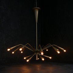 Mid-20th Century Italian Brass Sputnik Ceiling Light
