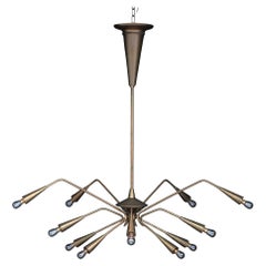 Mid-20th Century Italian Brass Sputnik Ceiling Light