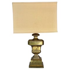 Lampe de table italienne en laiton du milieu du XXe siècle