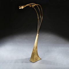 Mid-20th Century Italian Brass Three Arm Floor Lamp, 1960