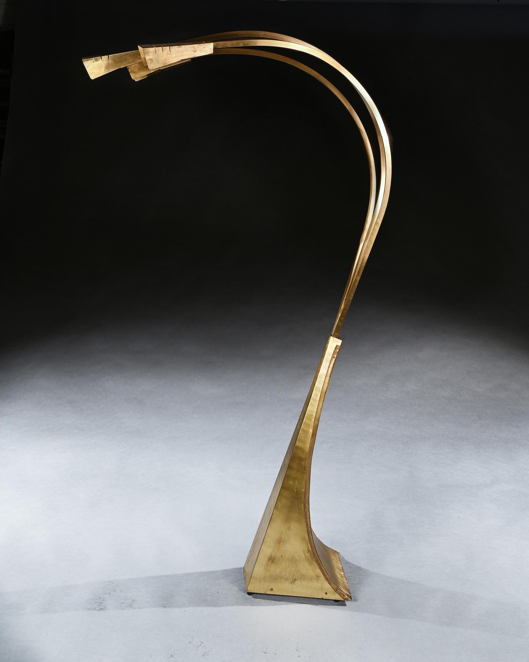 Mid-20th Century Italian Brass Three Arm Floor Lamp, 1960 For Sale 3
