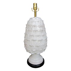 Mid-20th Century Italian Ceramic Artichoke Lamp