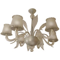 Mid-20th Century Italian Chandelier by Barovier 
Toso, Murano, 1940s