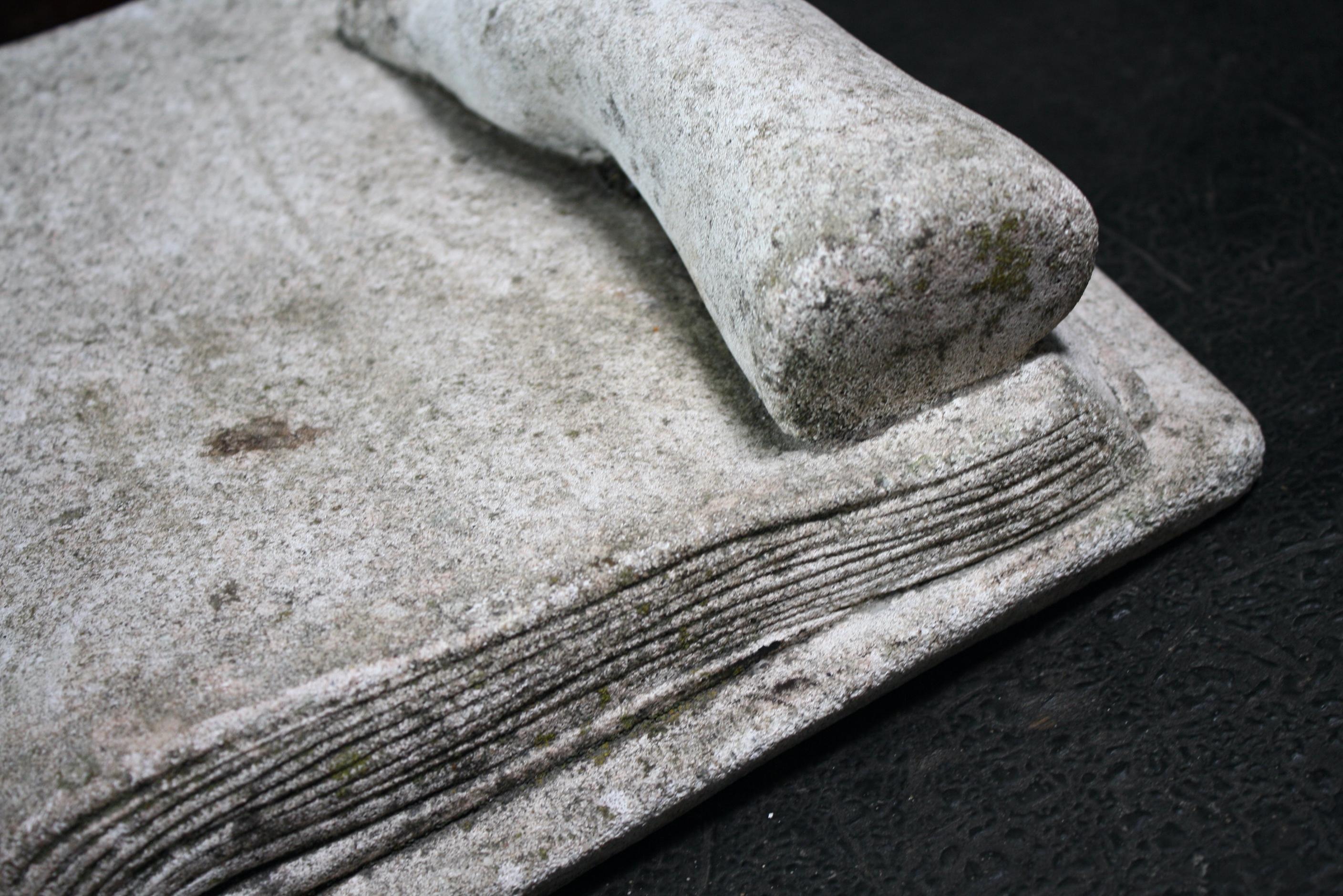 Mid-20th Century Italian Composite Marble & Limestone Grave Marker Memento Mori For Sale 1