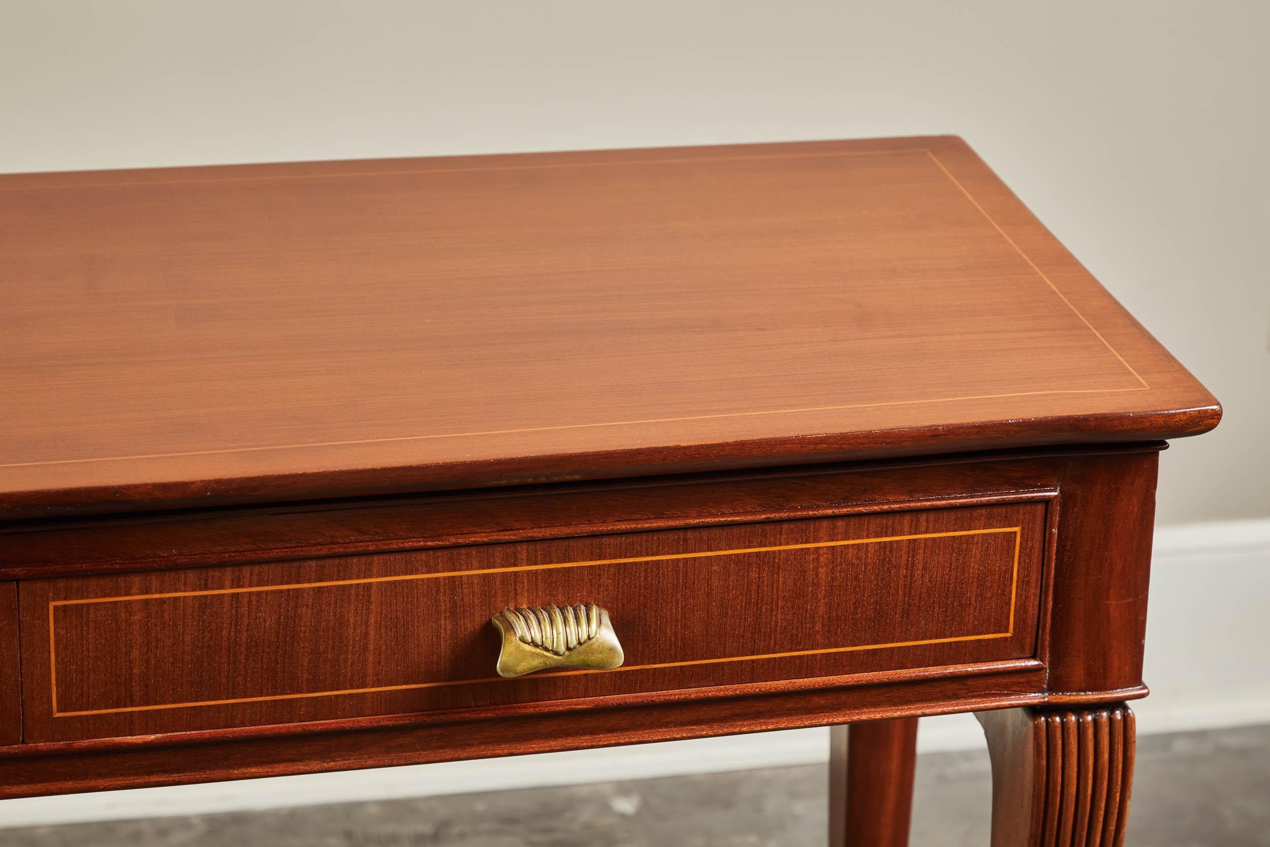 Mid-20th Century Italian Console with 3 Drawers For Sale 4