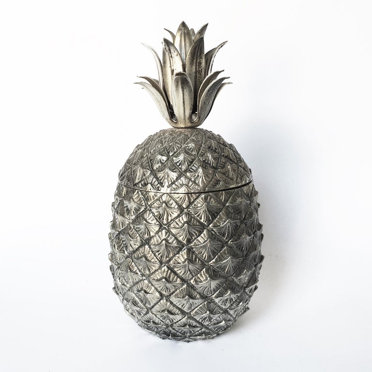 Mid-20th Century Italian Design Pineapple Ice Bucket in Pewter by Mauro Manetti For Sale 5