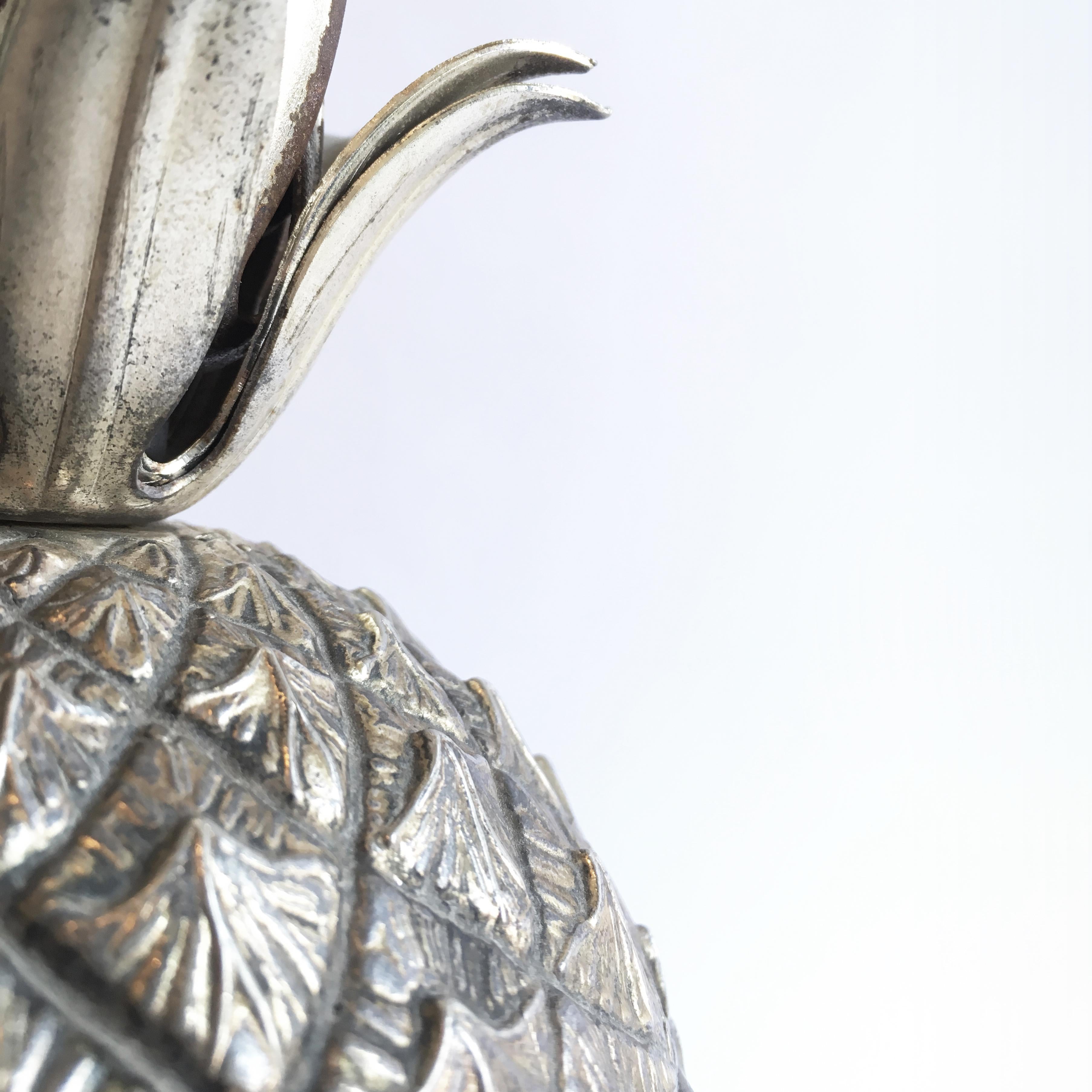 Mid-20th Century Italian Design Pineapple Ice Bucket in Pewter by Mauro Manetti For Sale 8