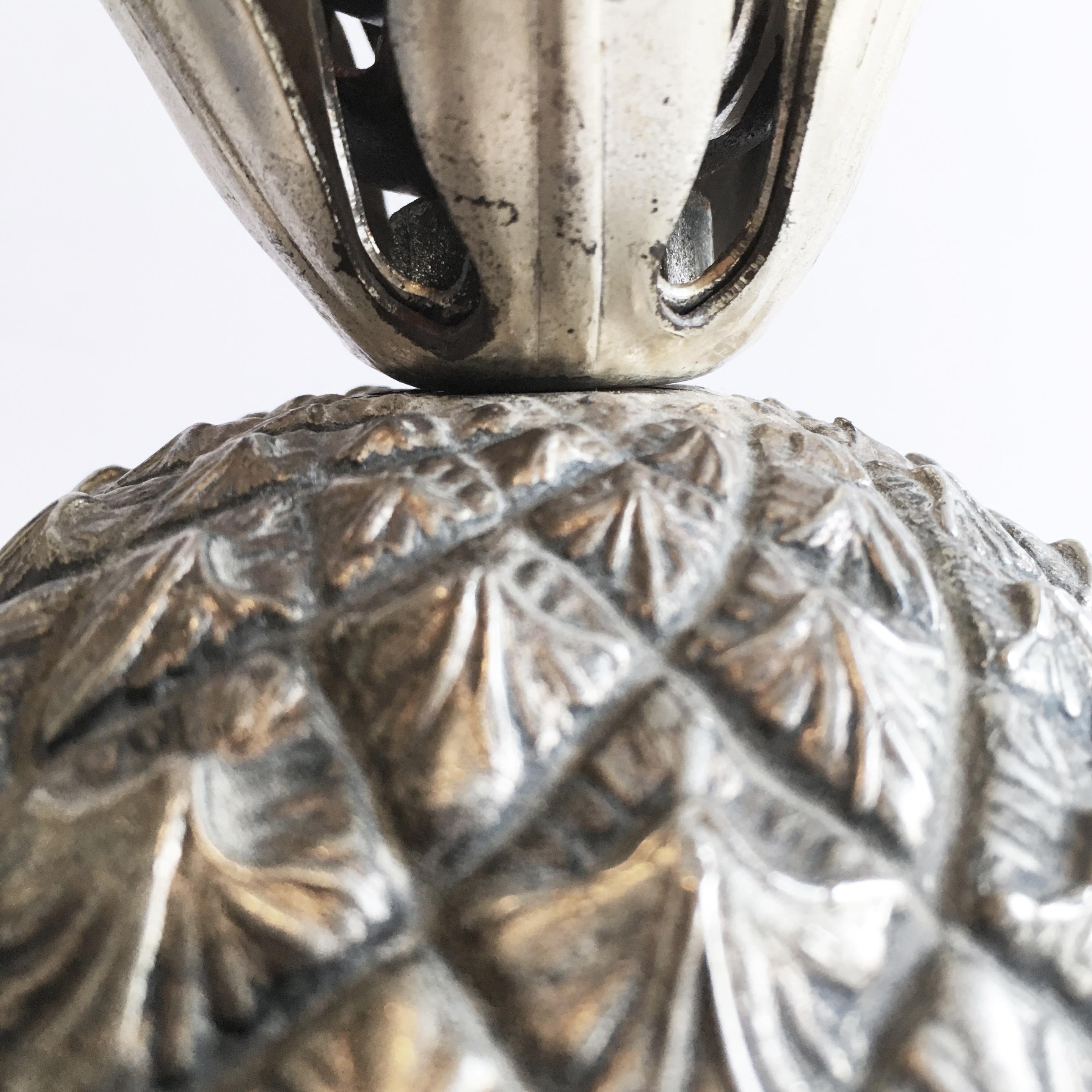 Mid-20th Century Italian Design Pineapple Ice Bucket in Pewter by Mauro Manetti For Sale 9