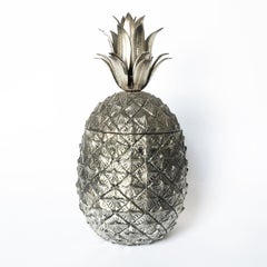 Mid-20th Century Italian Design Pineapple Ice Bucket in Pewter by Mauro Manetti