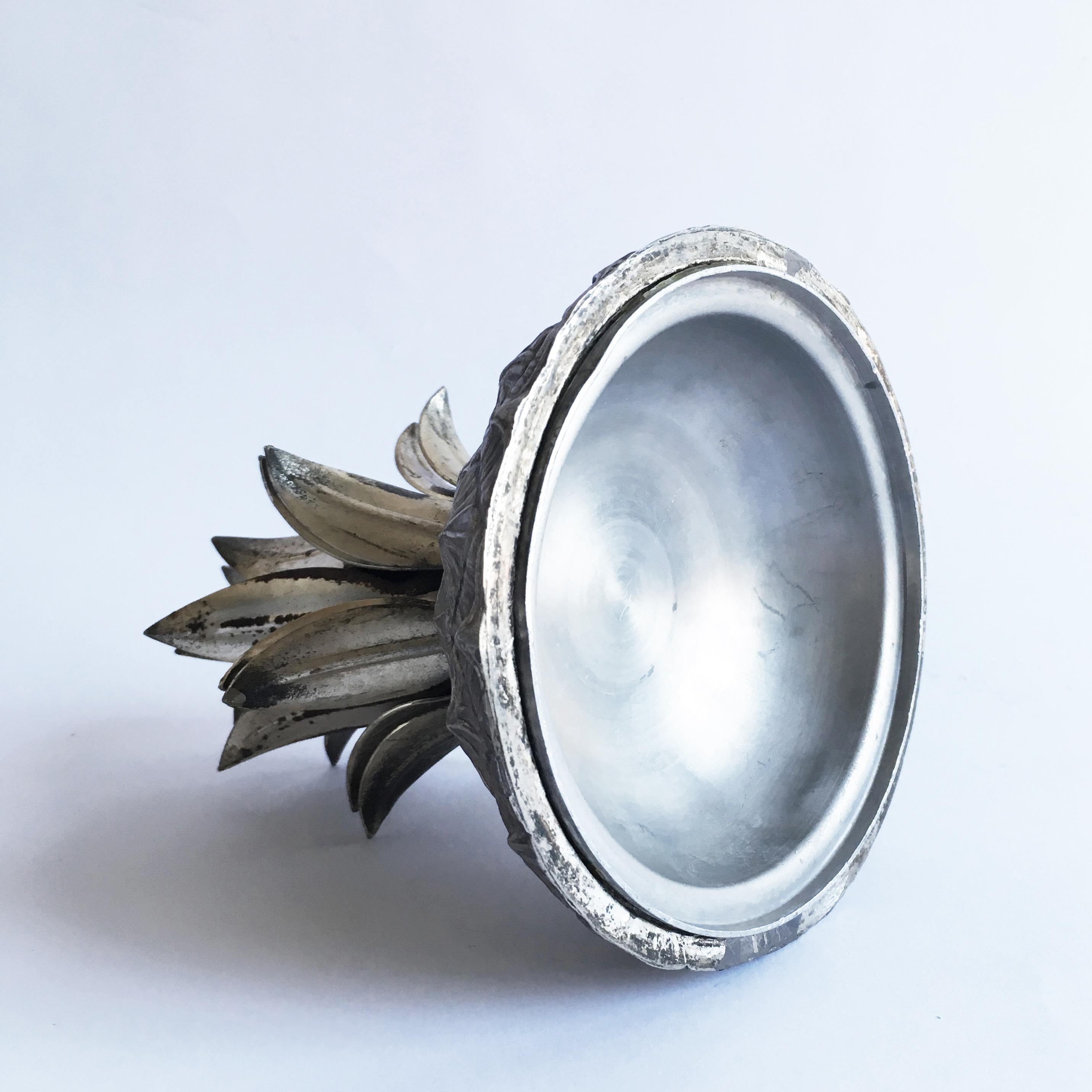 Mid-20th Century Italian Design Pineapple Ice Bucket in Pewter by Mauro Manetti In Good Condition For Sale In Firenze, Tuscany