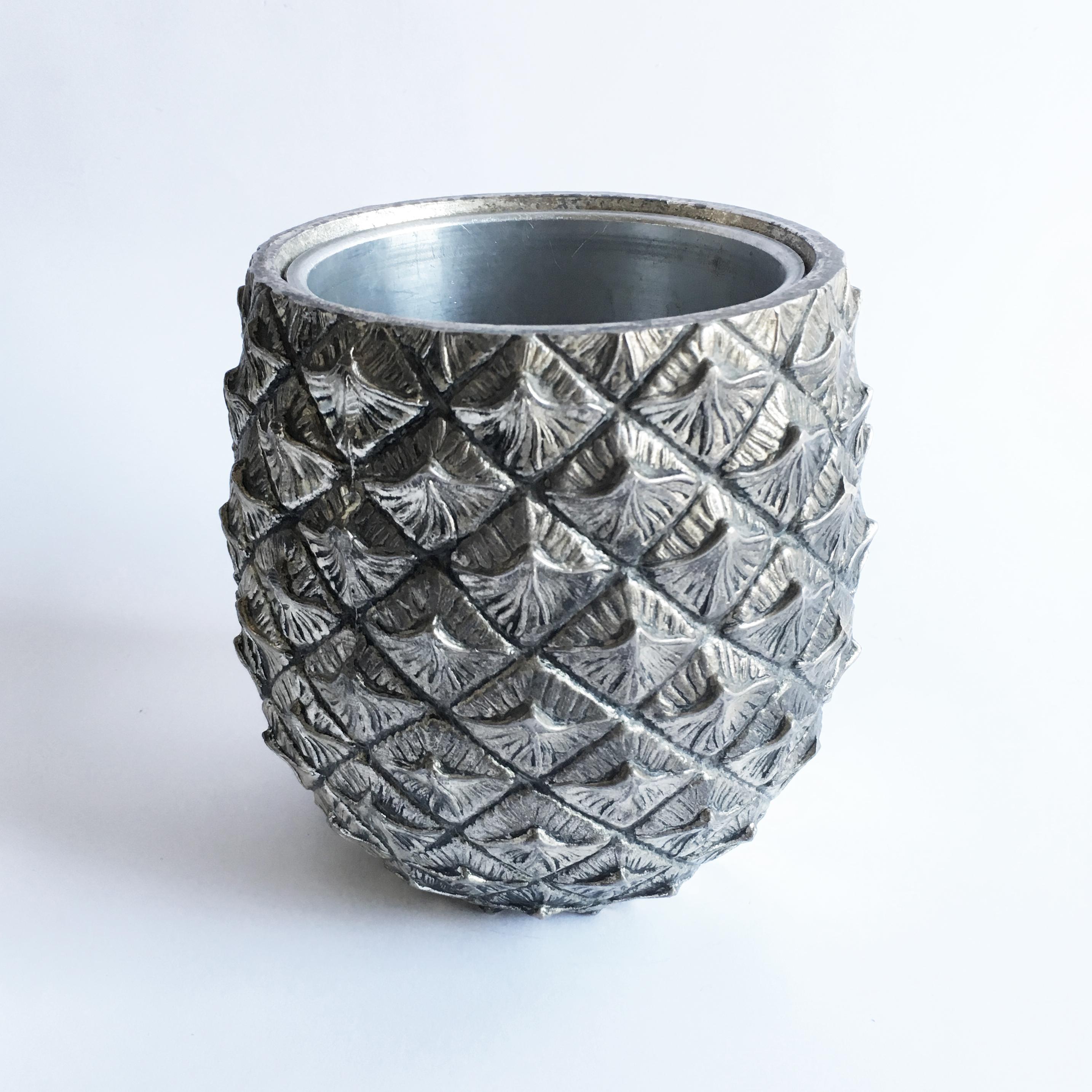Mid-20th Century Italian Design Pineapple Ice Bucket in Pewter by Mauro Manetti For Sale 2