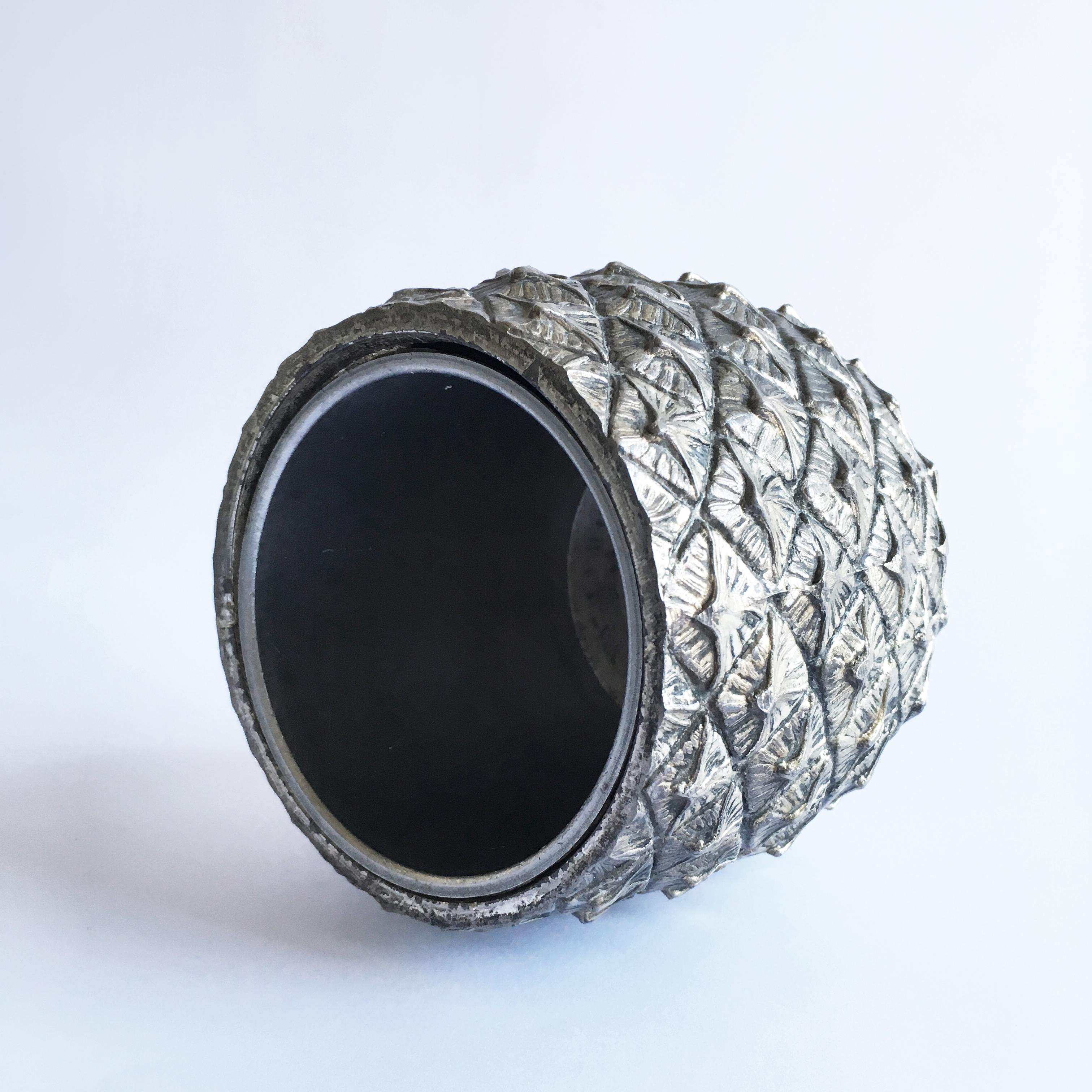 Mid-20th Century Italian Design Pineapple Ice Bucket in Pewter by Mauro Manetti For Sale 3