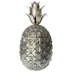 Mid-20th Century Italian Design Pineapple Ice Bucket in Pewter by Mauro Manetti
