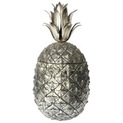 Mid-20th Century Italian Design Pineapple Ice Bucket in Pewter by Mauro Manetti