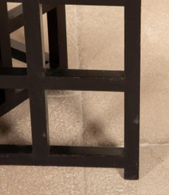 Mid-20th Century Italian Ebonised Modernist Drop Leaf Dining Table