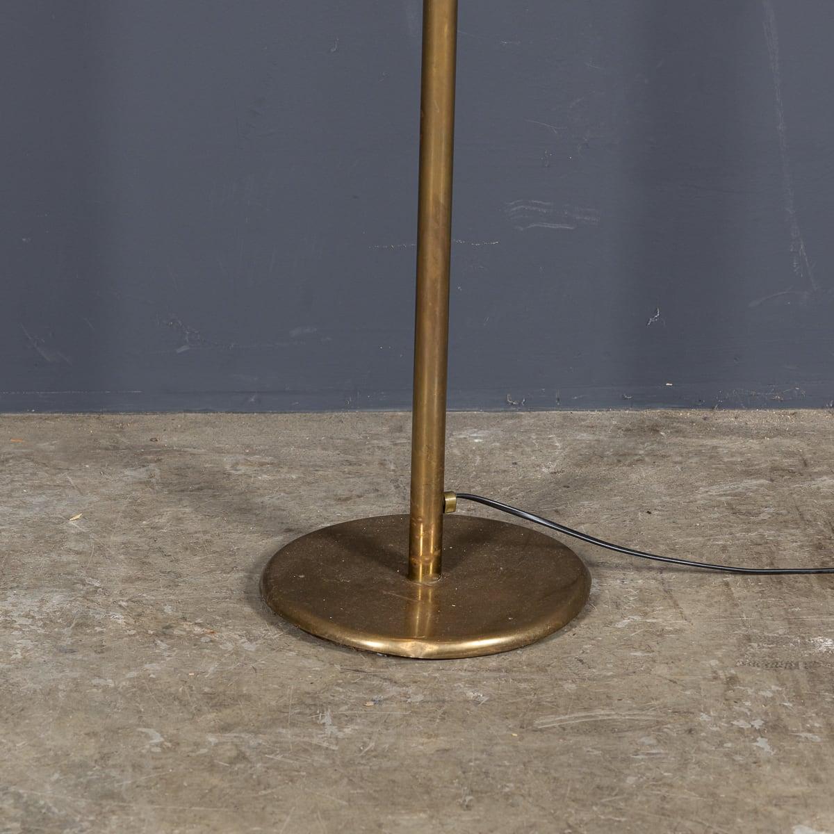Mid 20th Century Italian Floor Standing Brass Reading Light c.1950 11