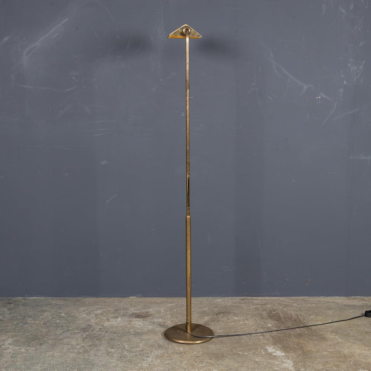 Other Mid 20th Century Italian Floor Standing Brass Reading Light c.1950