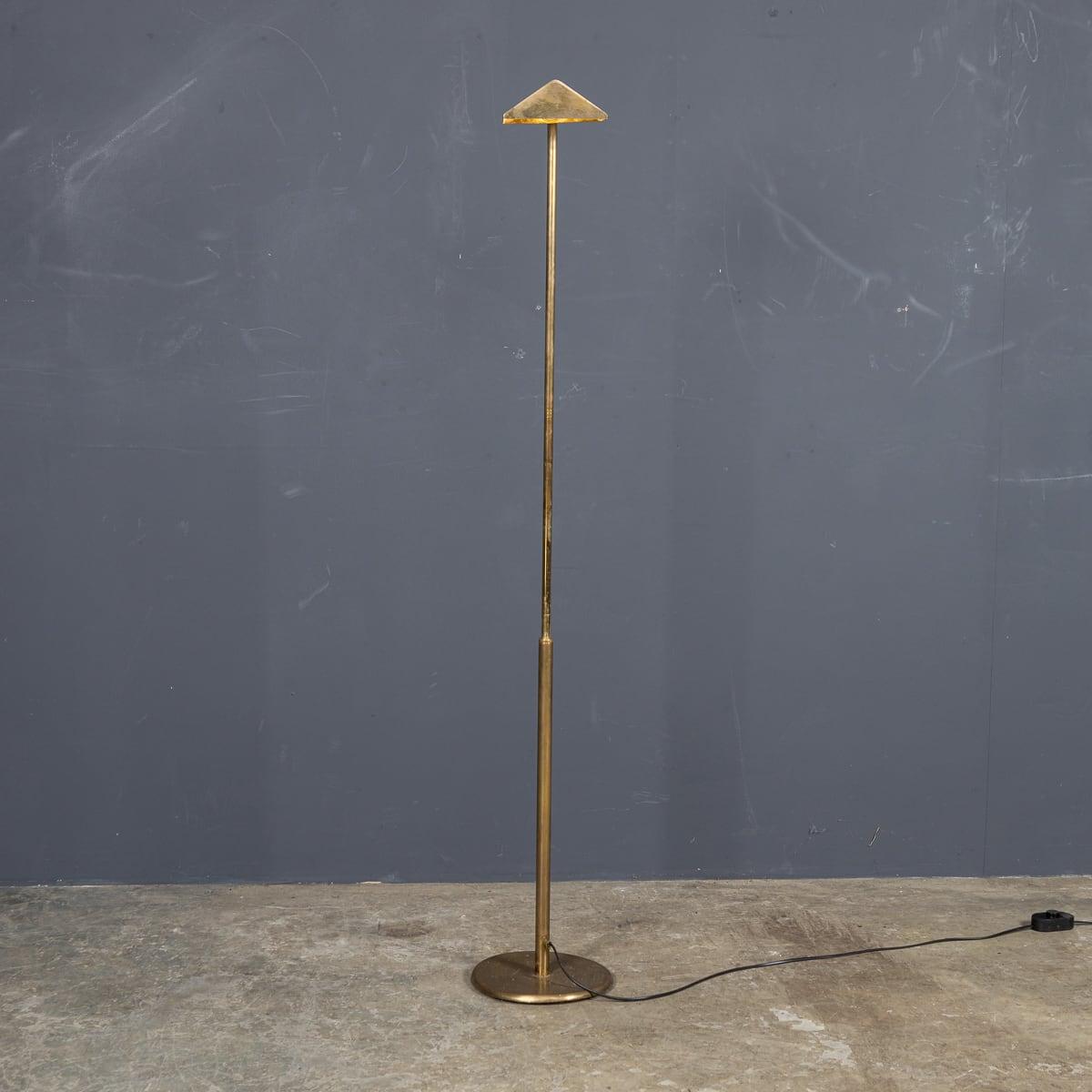 Mid 20th Century Italian Floor Standing Brass Reading Light c.1950 1
