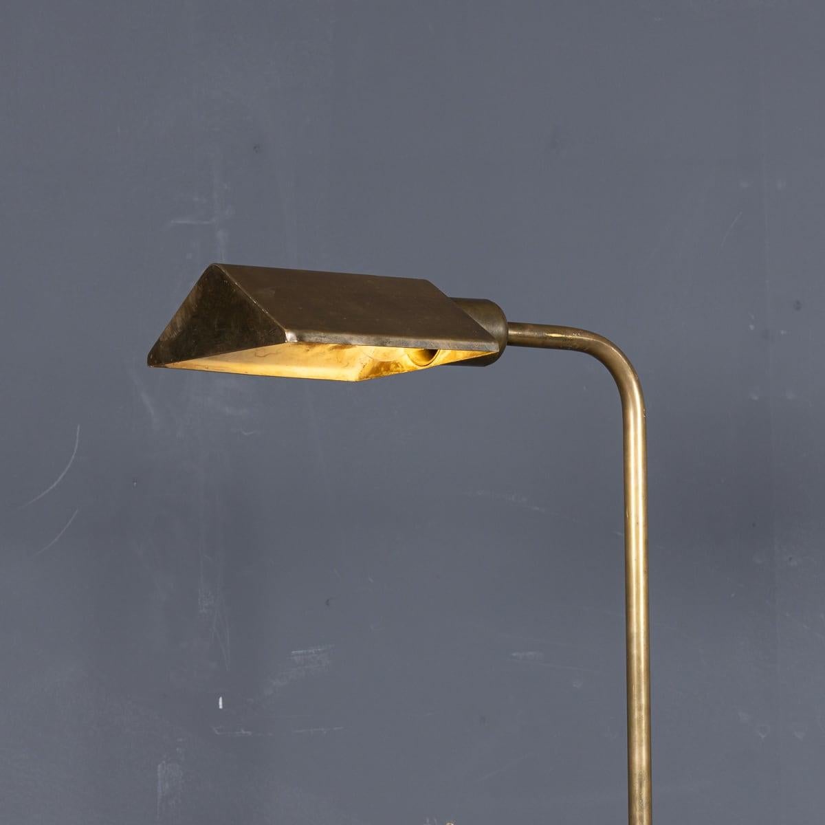 Mid 20th Century Italian Floor Standing Brass Reading Light c.1950 3