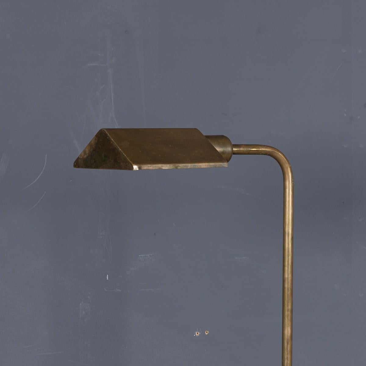 Mid 20th Century Italian Floor Standing Brass Reading Light c.1950 4