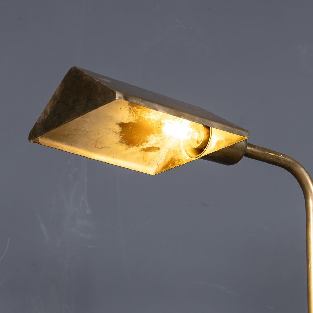 Mid 20th Century Italian Floor Standing Brass Reading Light c.1950 5