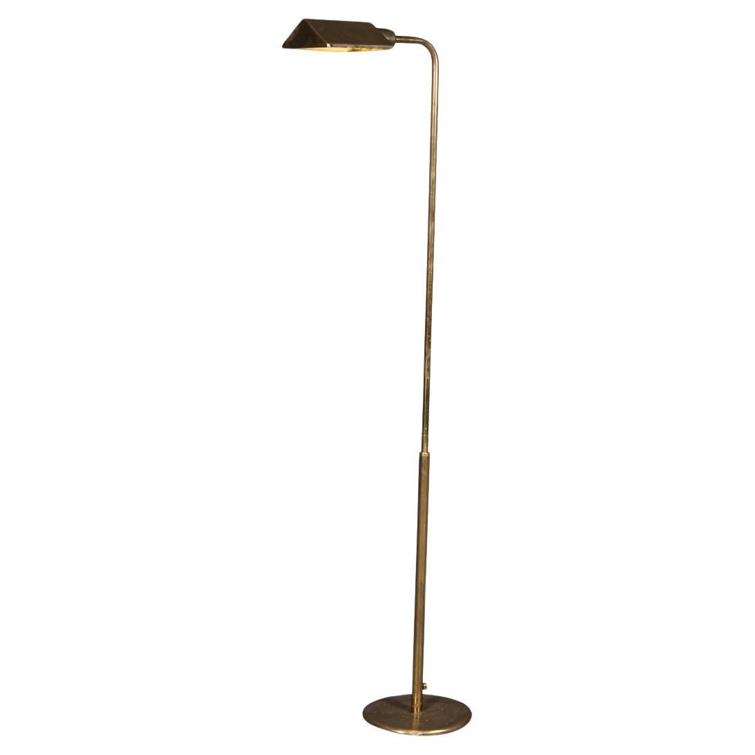 Mid 20th Century Italian Floor Standing Brass Reading Light c.1950