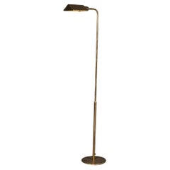 Mid 20th Century Italian Floor Standing Brass Reading Light c.1950