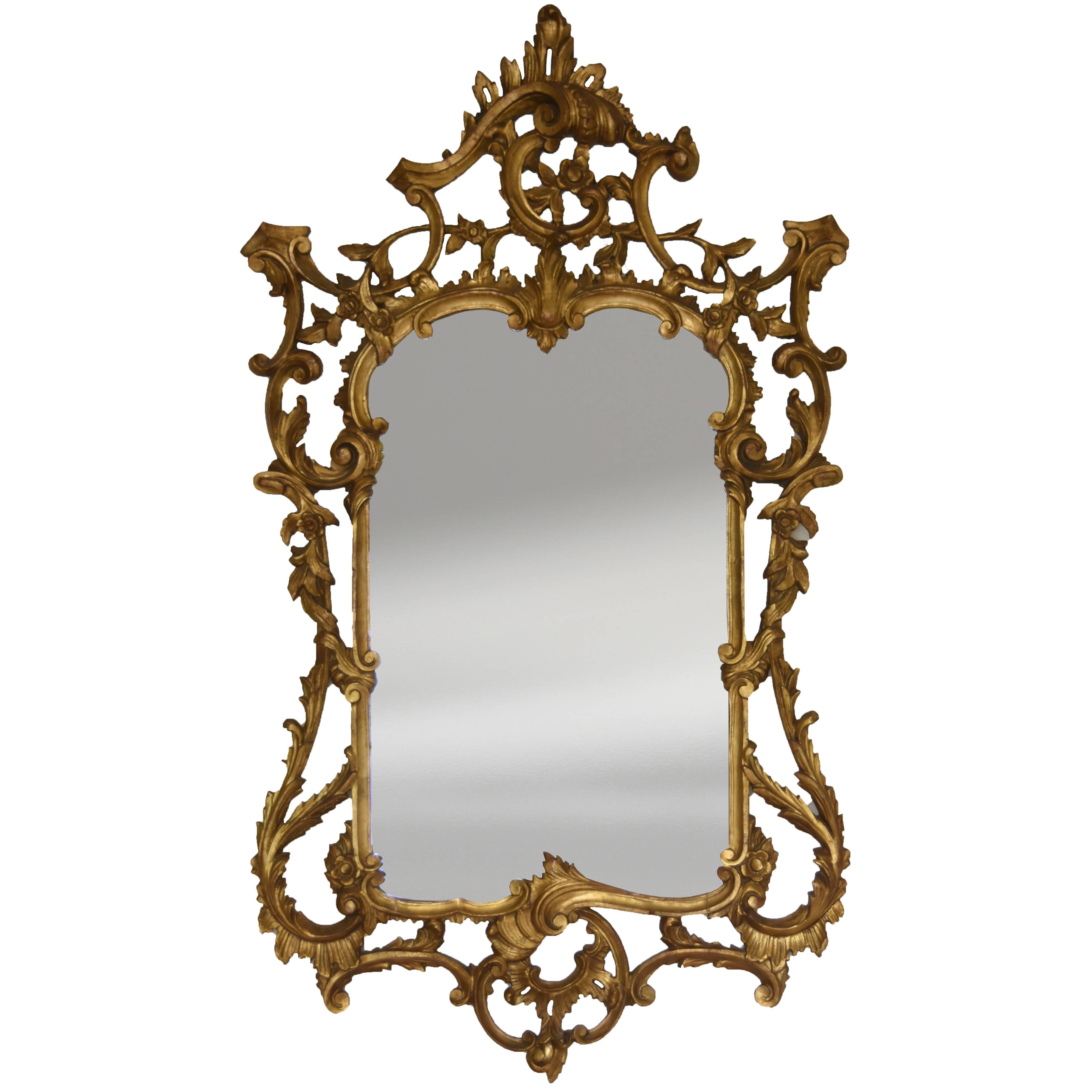 Mid-20th Century Italian Giltwood Mirror