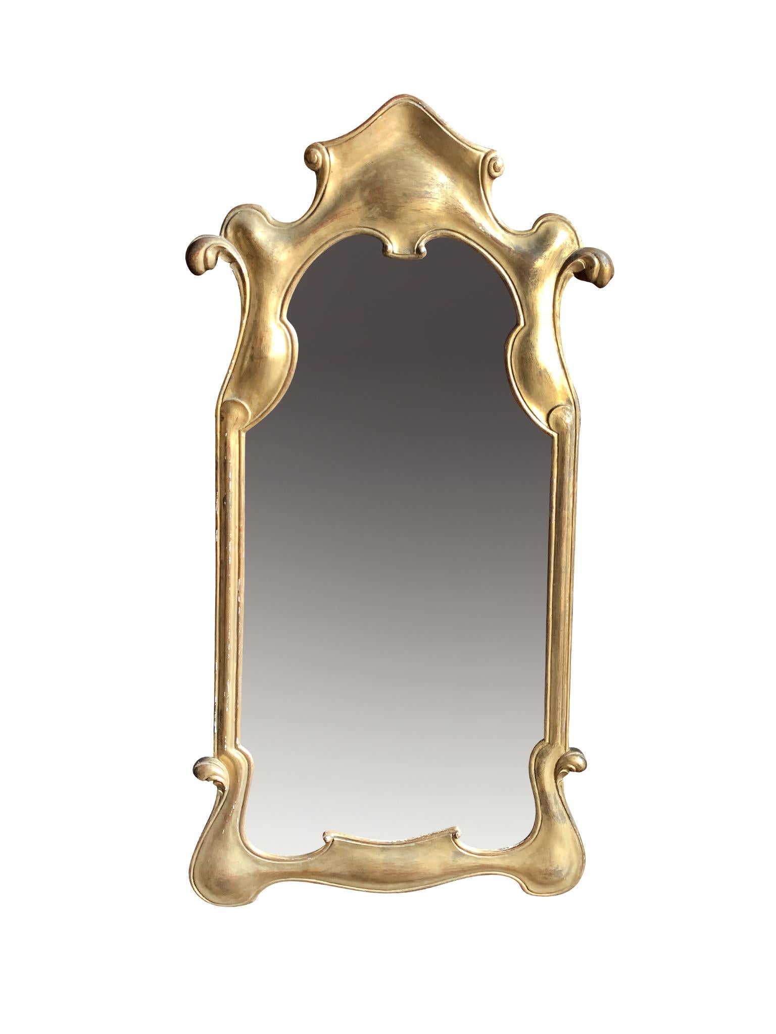 Mid-20th Century Italian Giltwood Wall Mirror In Good Condition In New York, NY