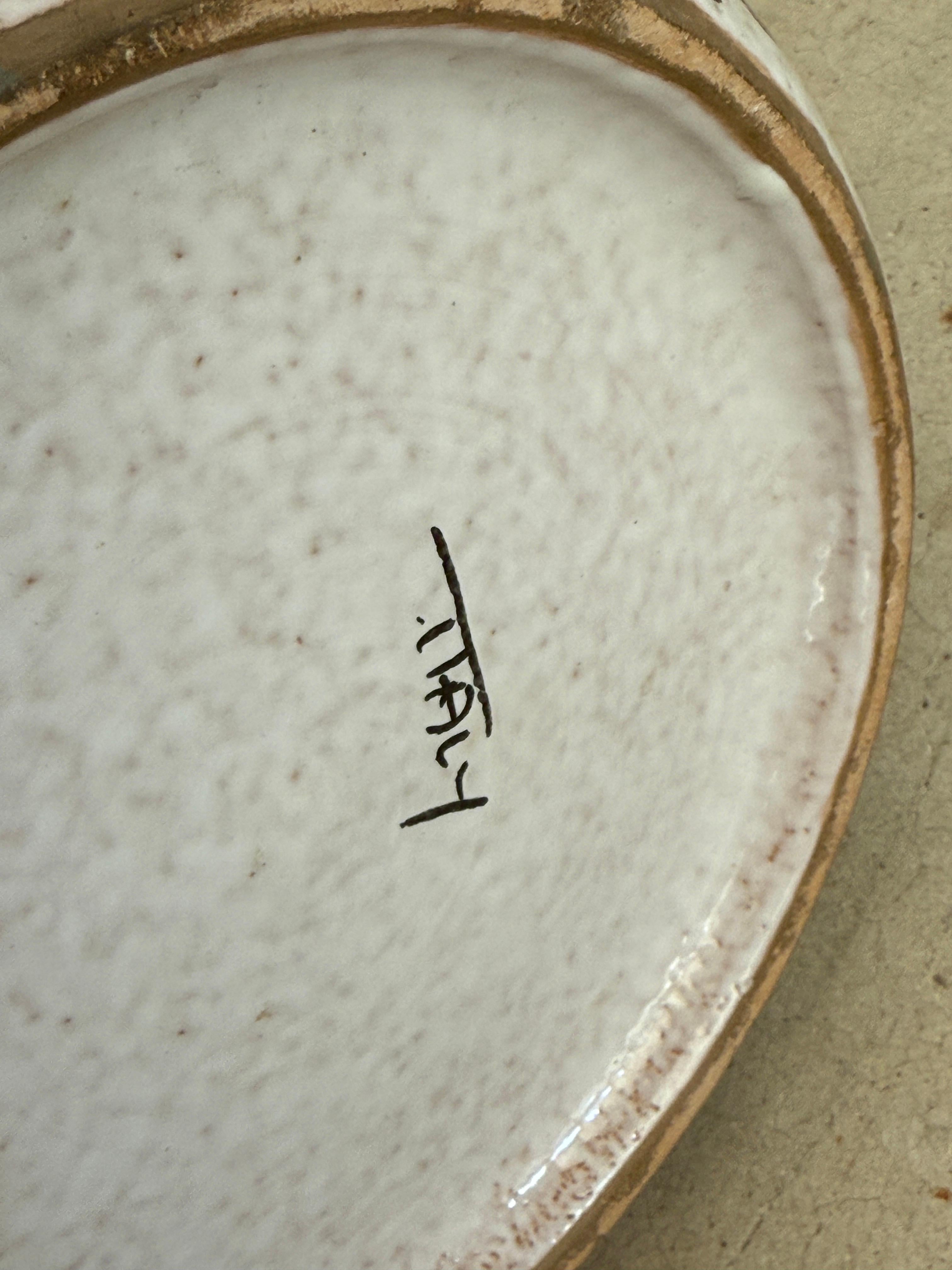 Vase de sol italien en céramique émaillée léopard, peint à la main, du milieu du 20e siècle en vente 1