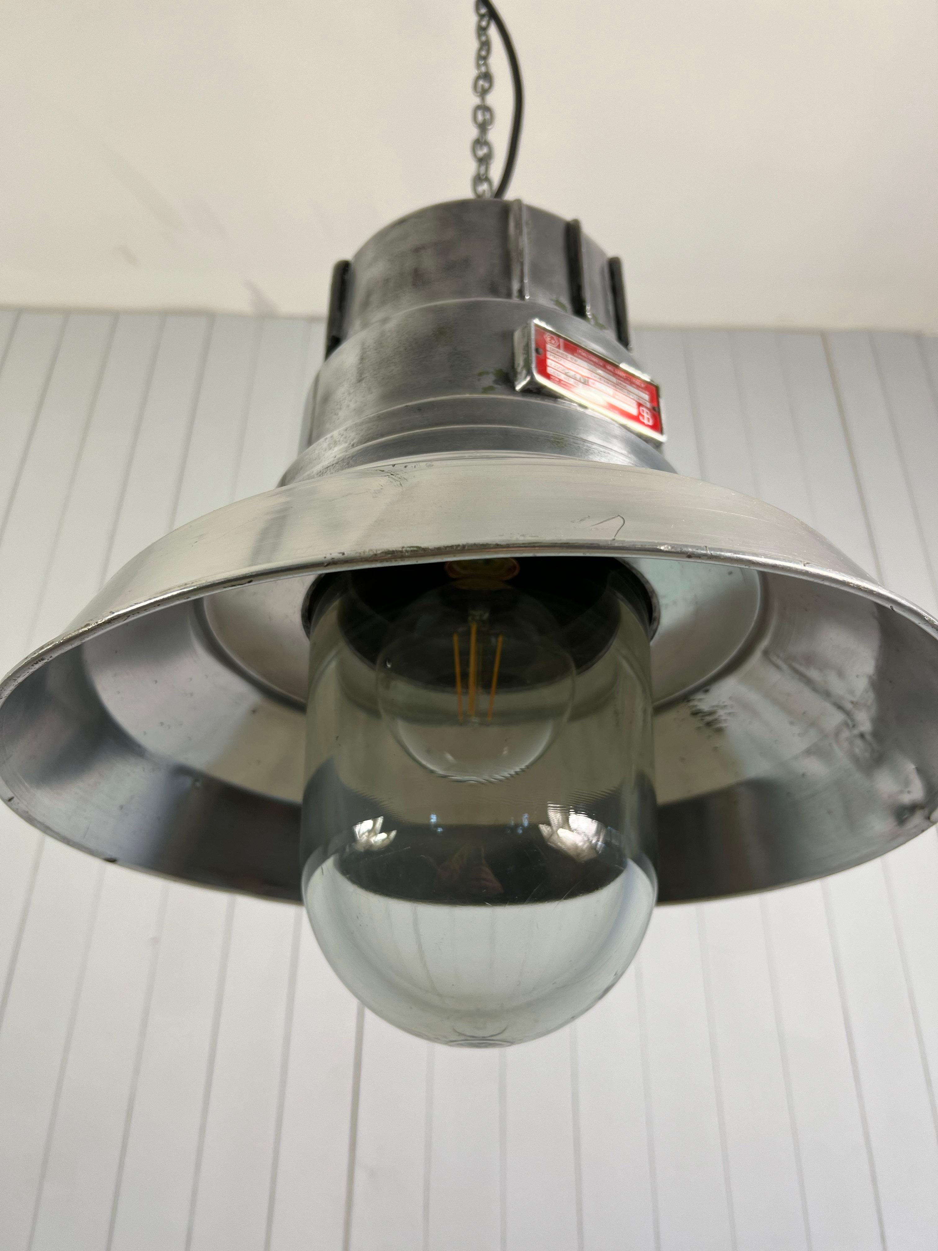 Mid 20th Century Italian Industrial Pendant Lights by Italsmea In Good Condition For Sale In Cirencester, GB