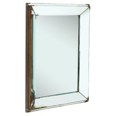 Mid 20th Century Italian Mirror with Chamfer and Step Detail
